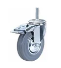 EM-1024433 Колесо поворотное резина SCtb 63 160 мм с болтом и тормозом