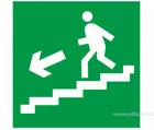 Купить знак Е-14 (Направление к эвакуационному выходу по лестнице вниз (налево))