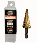 Купить сверло ступенчатое спиральное ONYX 4-20мм HSS-TiN, 4, 6, 8, 10, 12, 14, 16, 18, 20