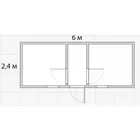 Блок-контейнер ТМБ-33 (6x2,4м) распашонка с базовым утеплением