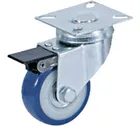 EM-1027150 Колесо аппаратное поворотное SCvb 92 75 мм с тормозом (синяя резина)