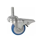 EM-1027146 Колесо аппаратное поворотное SCtvb 92 75 мм с болтом и тормозом (синяя резина)