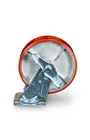 EM-1024153 Колесо большегрузное поворотное SCpb 80 200 мм полиуретановое с тормозом (N)