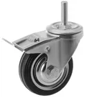 EM-1046156 Колесо поворотное SCtB 97 85 мм резина с болтом и тормозом (F)