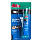 Силиконовый герметик Akfix 100E 50мл белый (блистер)