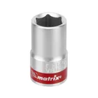 Головка торцевая, 14 мм, шестигранная, CrV, под квадрат 1/2, хромированная Matrix