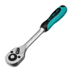 Ключ-трещотка 3/8", CrV, 72 зуба, с быстрым сбросом, матовый хром Stels