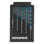 Набор сверл универсальных, Multipurpose PRO, 6-гр. хвостовик, 4-10мм, 5шт Gross