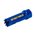 Коронка биметаллическая ПРАКТИКА 16 мм (1шт), клипса