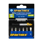 Набор бит ПРАКТИКА "Профи" 7шт PH1,2; PZ1,2; SL 2шт x 25мм, магнитный держатель, кассета