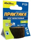 Круг лепестковый с оправкой ПРАКТИКА 40х20мм, P120, хвостовик 6 мм, серия Профи